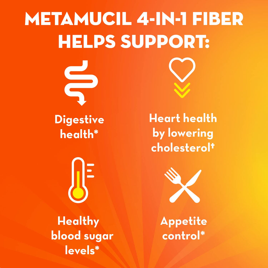 Metamucil digestive health supplement label details