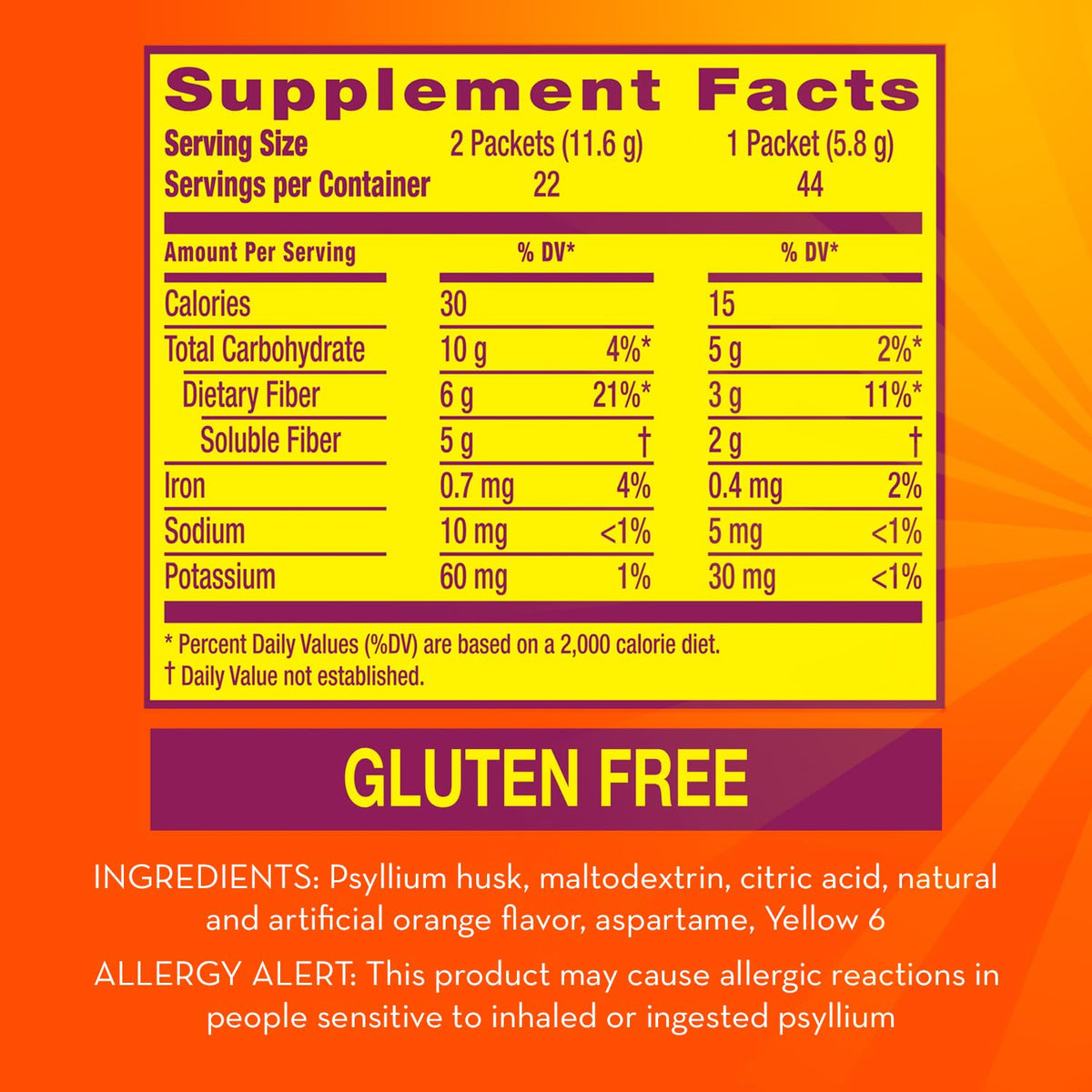 Metamucil fiber supplement for heart and gut health