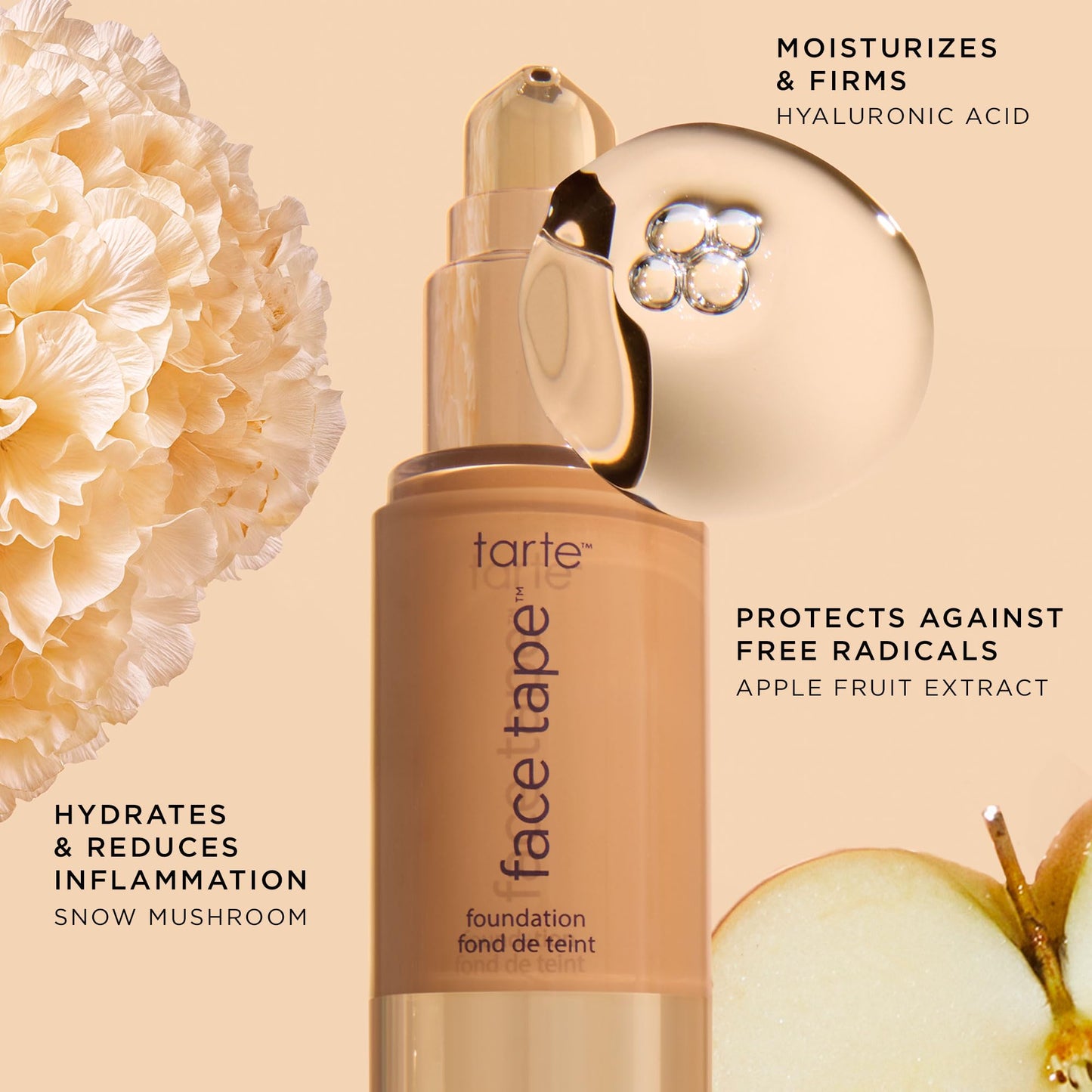Tarte hydrating makeup with snow mushroom ingredient information