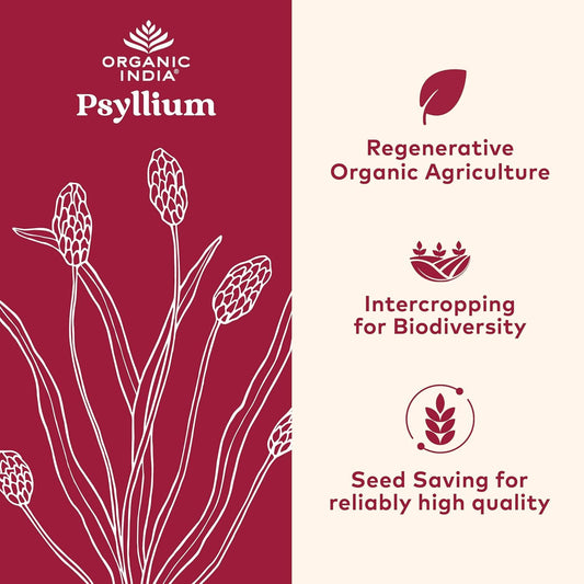 Organic India Psyllium dietary supplement nutrition facts label