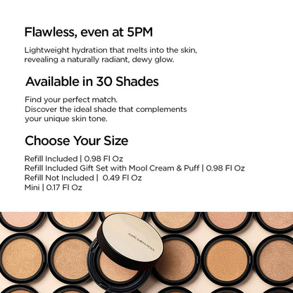 Natural radiant finish foundation shade 21W Medium texture close up