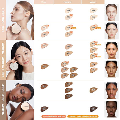Dewy glass skin makeup compact open showing the internal mesh system