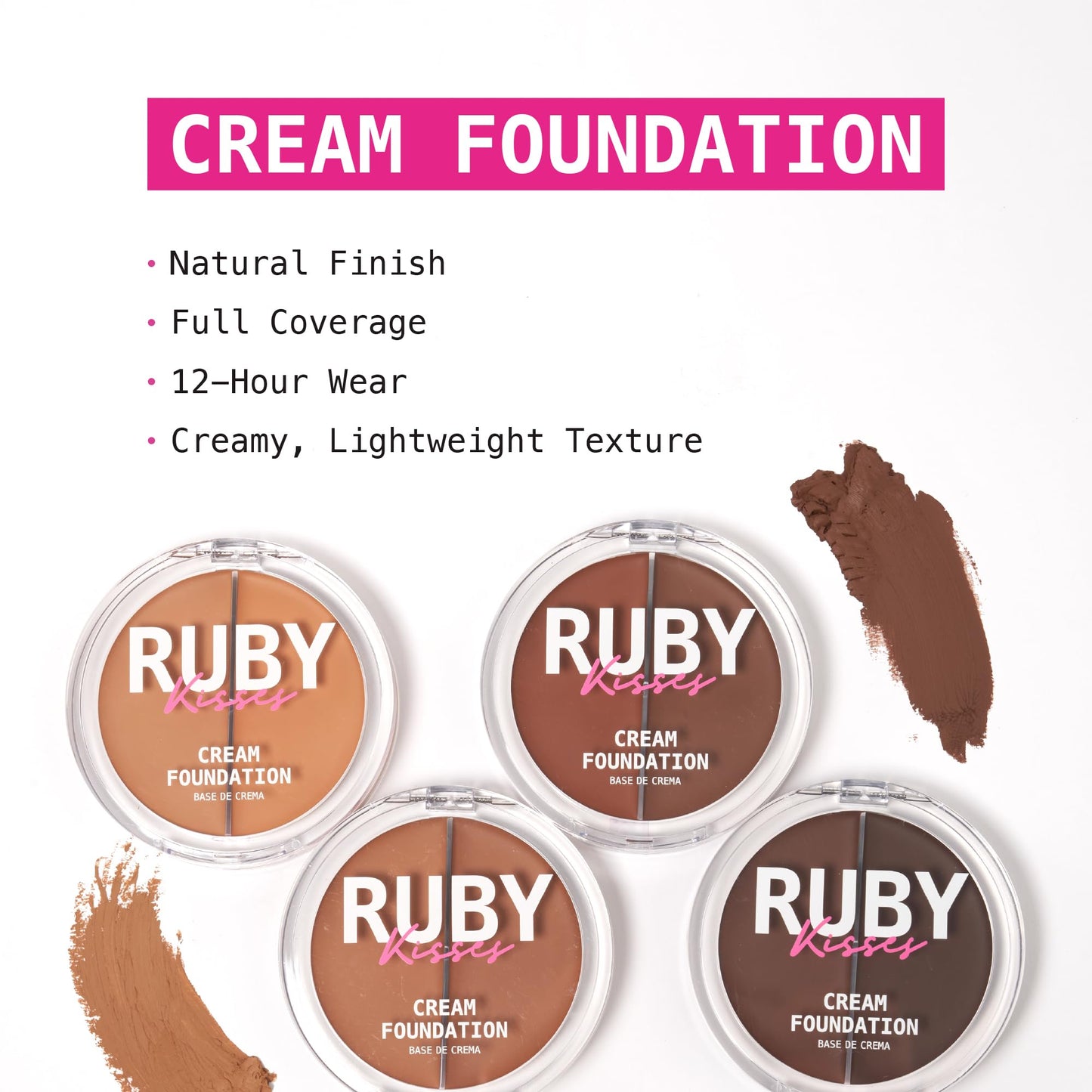 Close up of the non greasy texture of Ruby Kisses cream concealer.