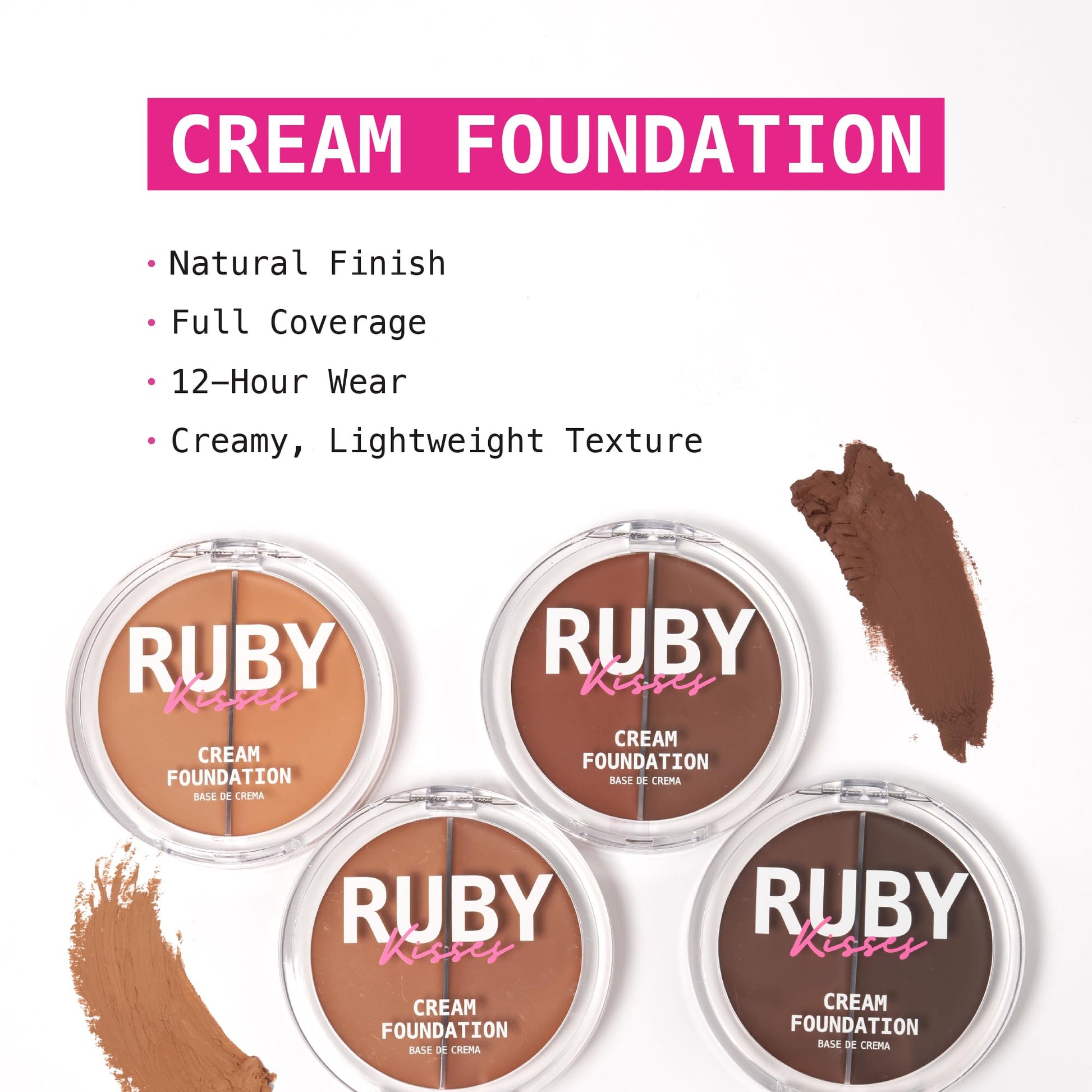 Close up of the non greasy texture of Ruby Kisses cream concealer.