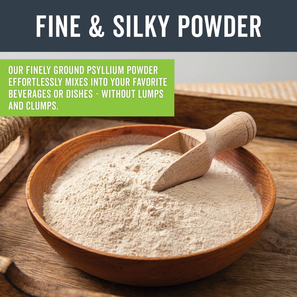Close up of Viva Naturals psyllium husk nutrition label