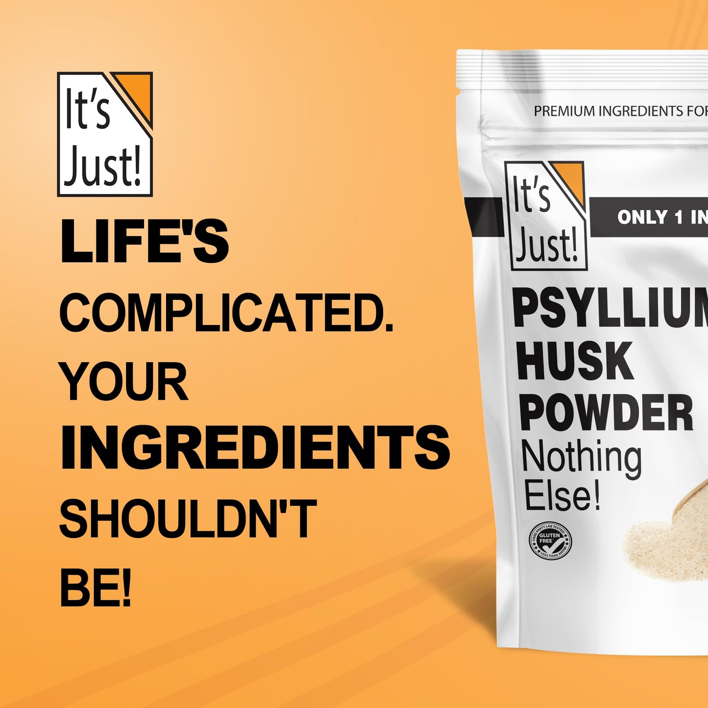 Lifestyle shot of It's Just! Psyllium Husk Powder for daily health