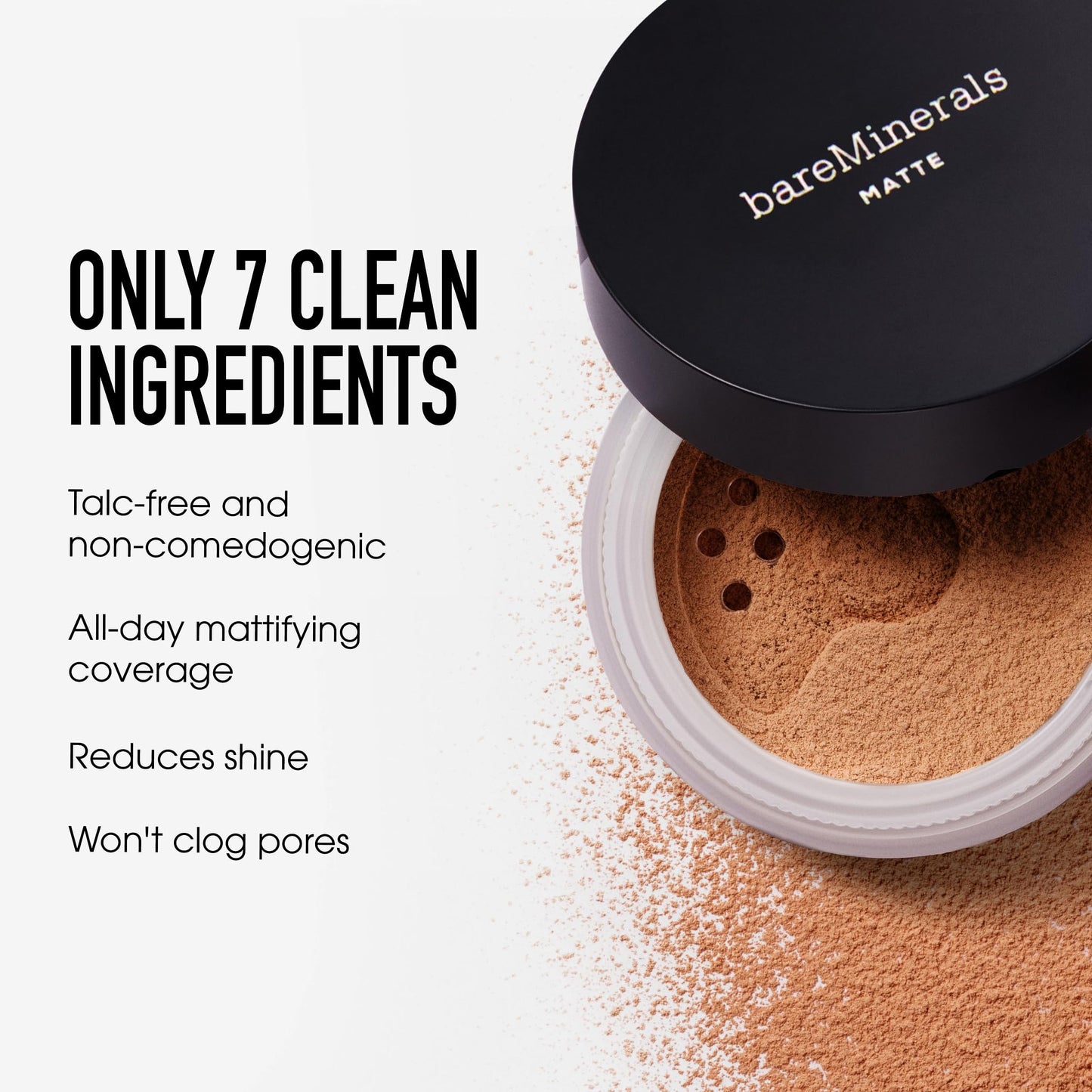 Swirl tap buff application method demonstration with bareMinerals powder