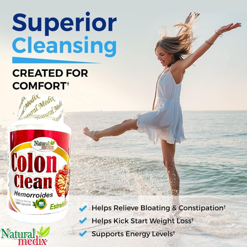 Natural Medix Colon Clean label details with directions for premium detox and weight balance.