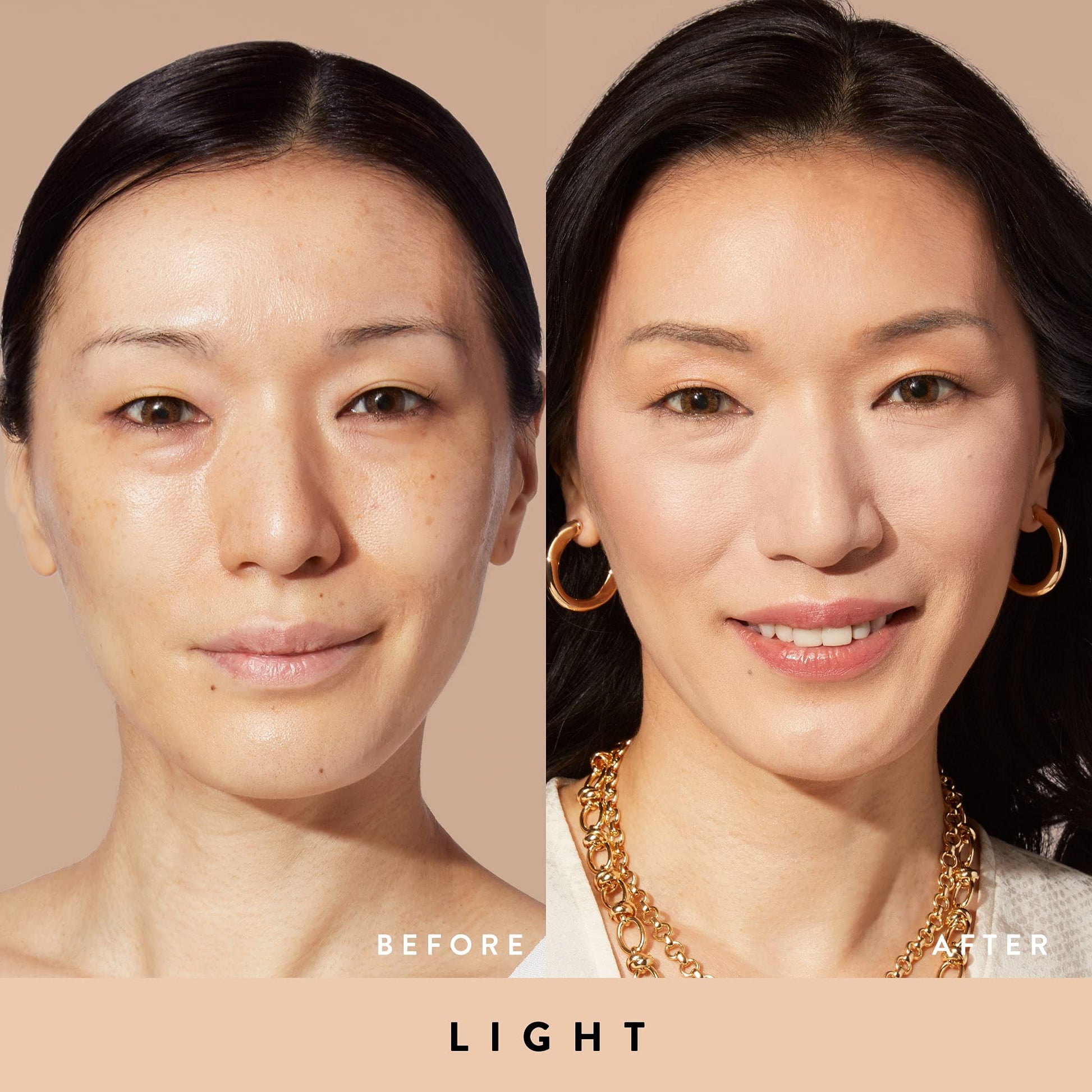 Laura Geller Tinted Moisturizer Light shade swatch on hand