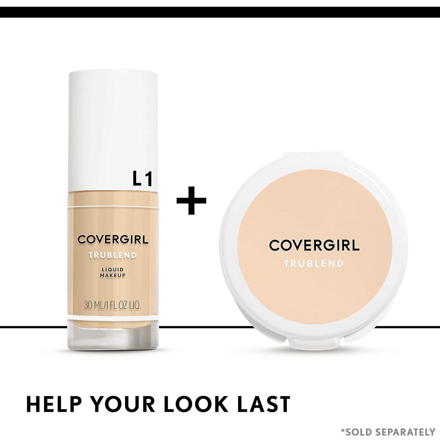 Back label of COVERGIRL TruBlend Classic Ivory showing product ingredients