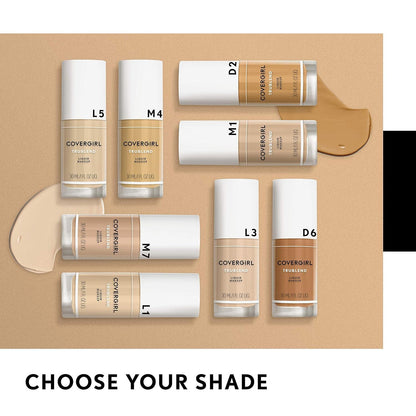 COVERGIRL TruBlend liquid foundation bottle displayed with product lid off