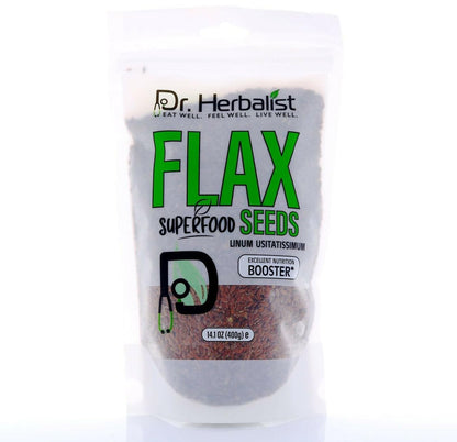 Rudra Retails authentic imported Dr. HERBALIST wellness superfood flax seeds container
