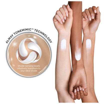 Almay tone mimicking makeup tube with Sun Protection Factor 15