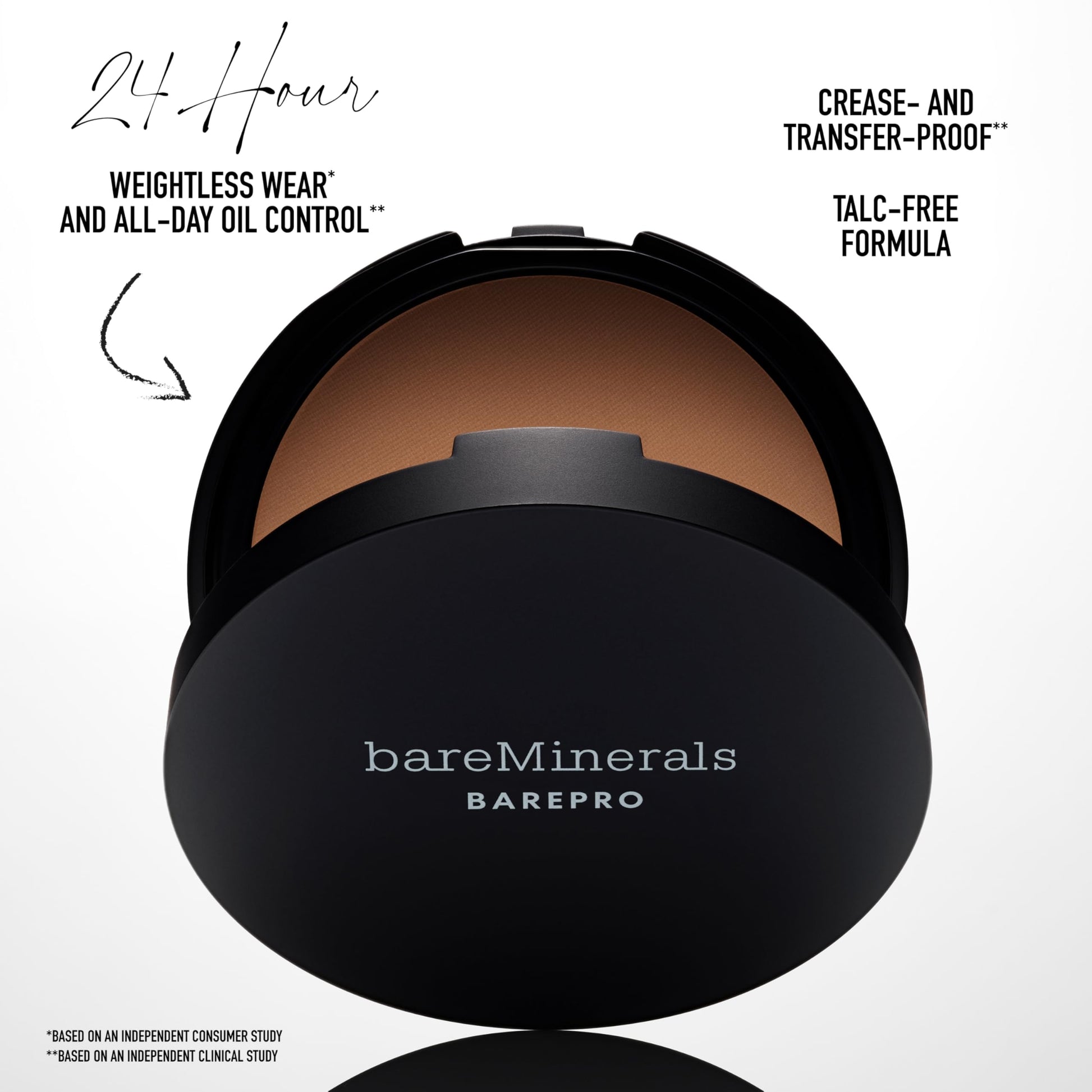 Authentic bareMinerals Barepro sweat resistant foundation powder formulation close up view
