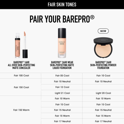 bareMinerals Fair 15 Neutral shade skin evening face powder foundation product angle