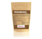 Back panel description and usage instructions for Boerhavia diffusa natural herbal supplement.