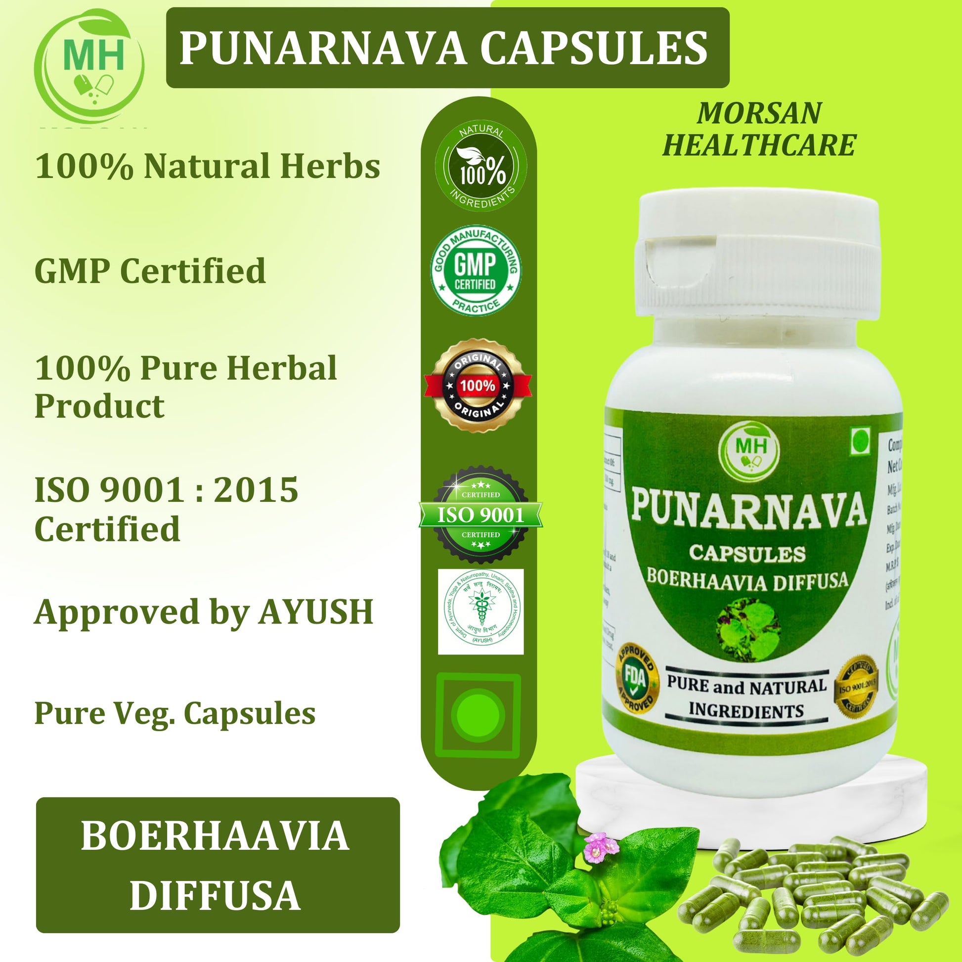 Full packaging display of pure organic extract capsules optimized for traditional body revitalization