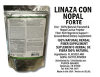 LO+NATURAL dietary supplement jar displaying plant-based ingredients and clean fiber benefits