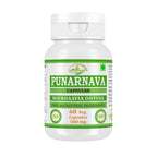 Morsan Nutraveda Punarnava supplement bottle showing the ingredient list and 500 milligram dosage instructions.