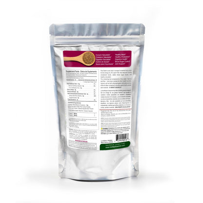 Herbal flaxseed and cactus meal packaging highlighting dietary fiber and omega oils.
