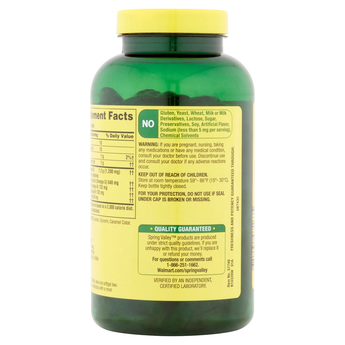 Authentic imported USA skincare and wellness flaxseed oil supplement clear capsules on display.
