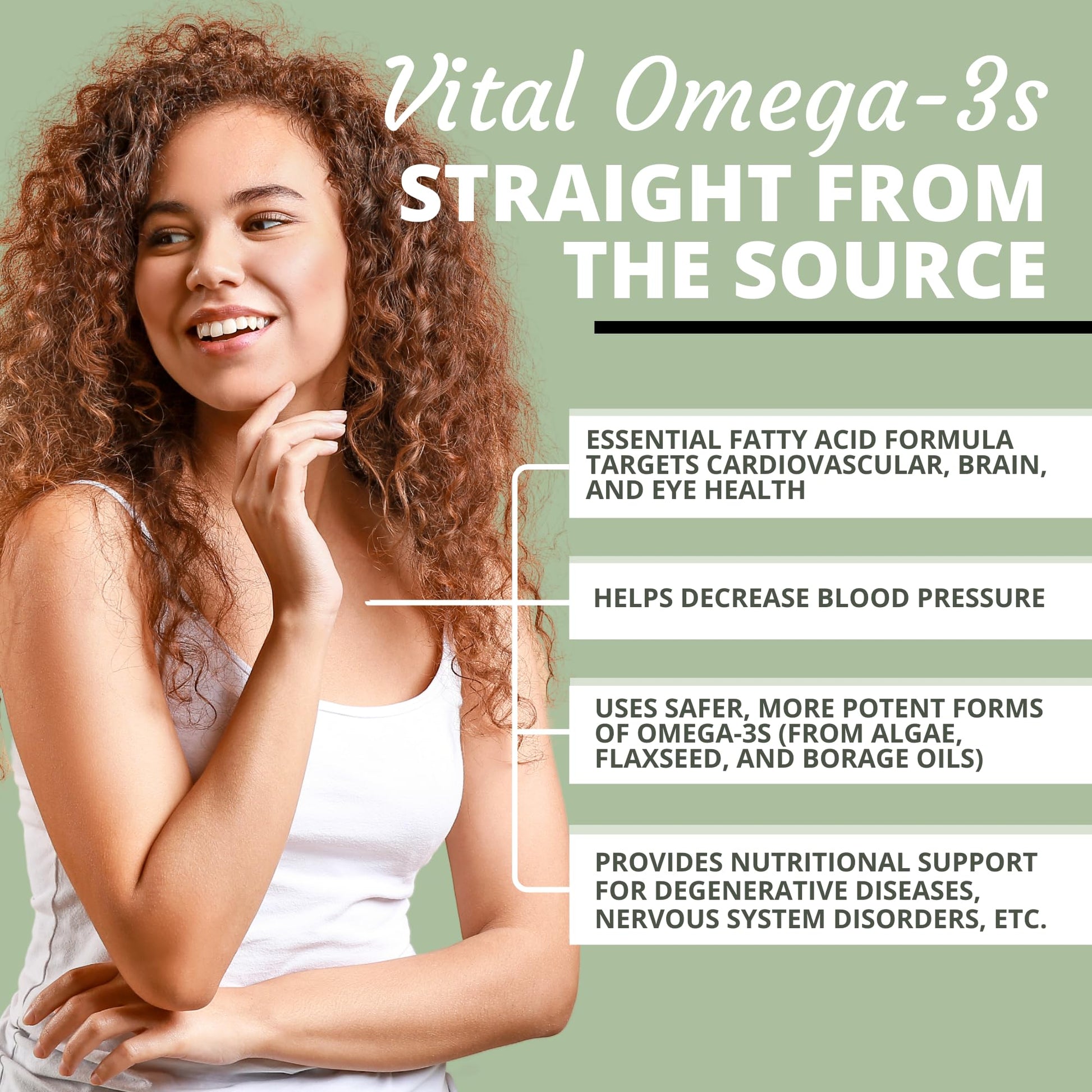 Vegan omega supplement one thousand milligrams borage flaxseed algae oil ingredients