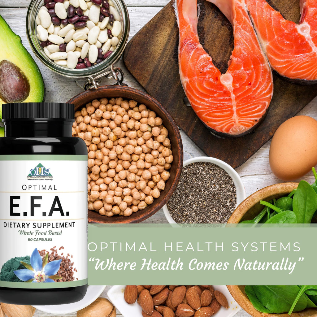 Authentic Optimal Health Systems supplement bottle showing health benefits