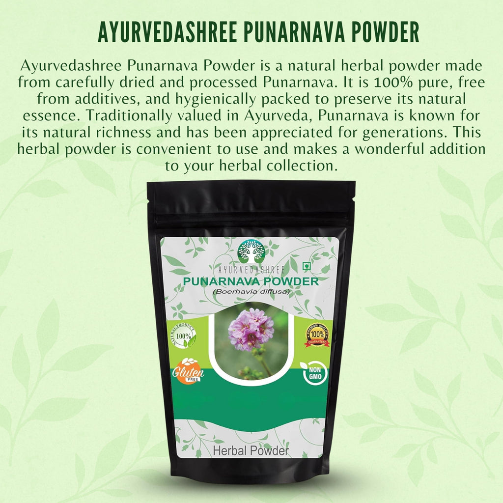Natural Ayurvedic detox powder in black resealable packaging pouch