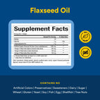Natural Factors Flaxseed Oil bottle side profile