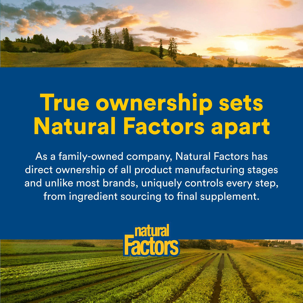 Natural Factors OmegaFactors flaxseed oil retail packaging