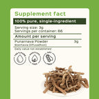Boerhavia diffusa herbal supplement powder texture close up view