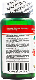 Leonflax 60 count capsule bottle demonstrating natural relief for constipation and bloating