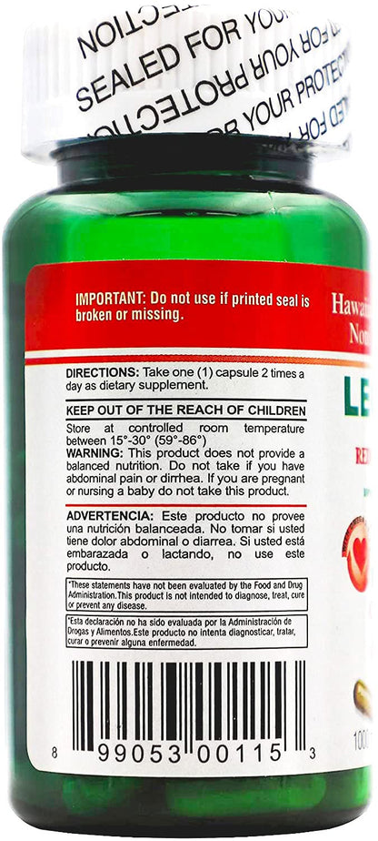 Leonflax 60 count capsule bottle demonstrating natural relief for constipation and bloating