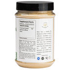 Authentic Bixa Botanical ayurvedic powder jar showing gluten free and vegan details