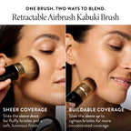 Laura Geller New York beauty product lifestyle display with compact open
