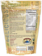 Barlean's Flax Chia Coconut Blend nutritional powder bag displaying USDA Organic logo for healthy smoothies.