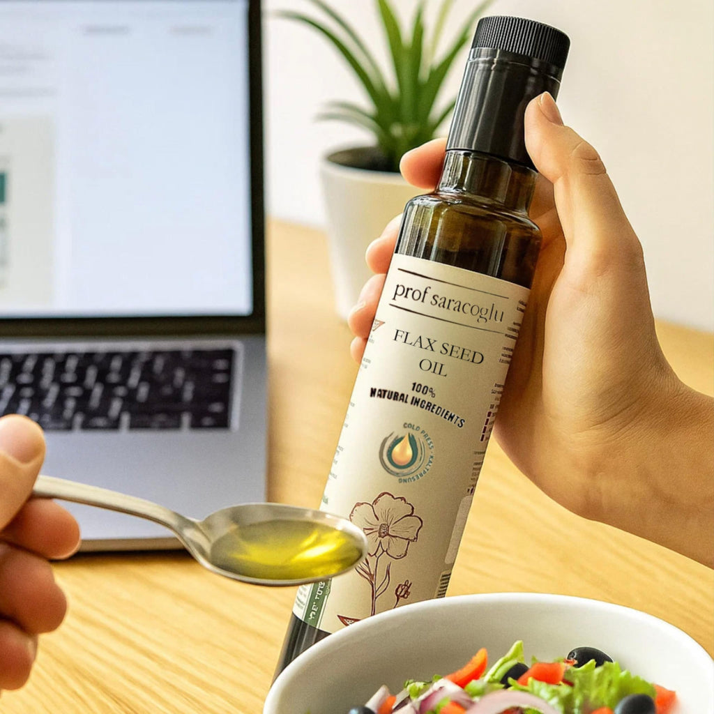 Prof Saracoglu Flaxseed Oil security seal and solvent free authentication mark