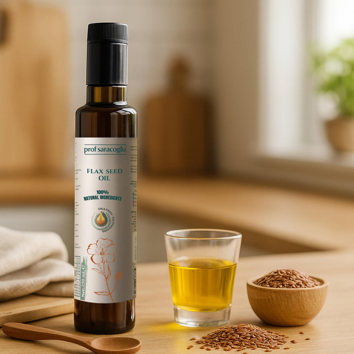 Prof Saracoglu Vegan Omega 3 supplement bottle showcasing direct USA import quality