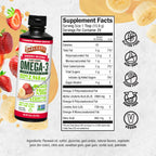 Gluten free and non-GMO Barlean's strawberry banana smoothie flax oil dietary facts