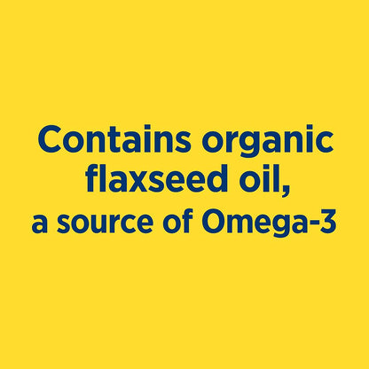 Imported USA Chloe'C cold pressed flaxseed oil vegetarian friendly capsules on white background.
