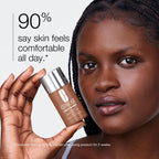 Clinique Even Better foundation shade swatch showing medium coverage texture