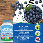 Liberty Lifestyle macular health capsules featuring blue light defense and retinal protection details.