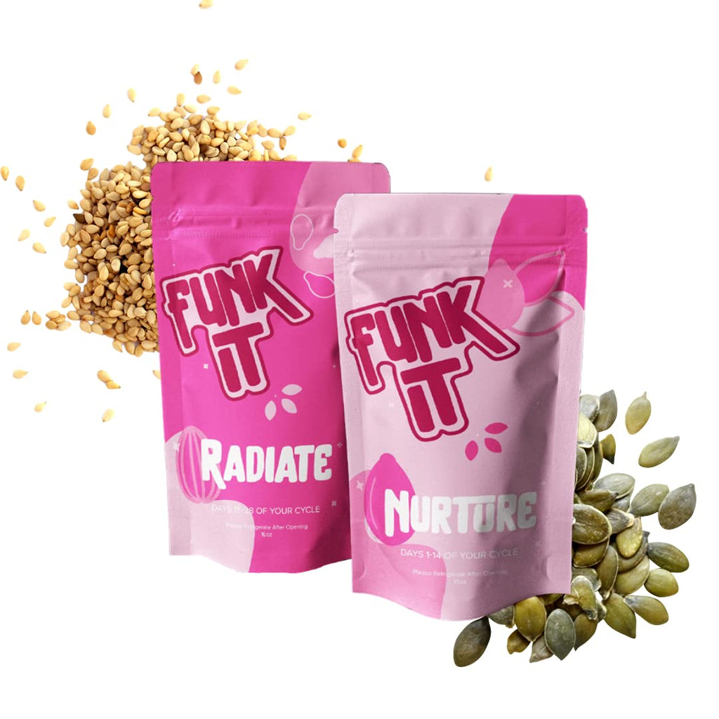 Organic pre ground flax pumpkin sesame and sunflower seeds from the monthly wellness kit