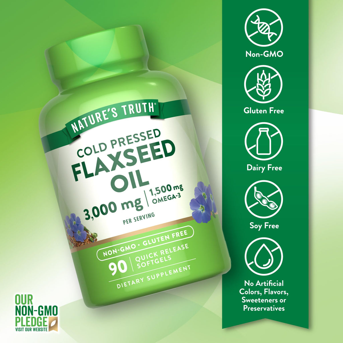 Nature's Truth plant based omega 3 fatty acids daily dosage guide
