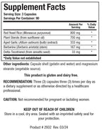 Biotics Research Cardio Lipid supplement label details