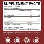 Yalei heart health gummies label details