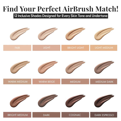 Jerome Alexander MagicMinerals Airbrush makeup swatches in Light Medium shade on skin