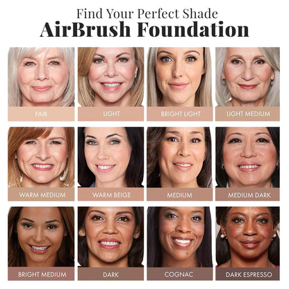 Back label of Jerome Alexander MagicMinerals AirBrush Foundation showing anti-aging ingredients list