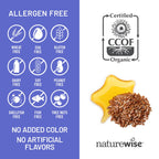 Authentic imported NatureWise flaxseed oil 1200mg capsules highlighting premium USA sourced wellness packaging