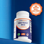 Vitamatic heart health supplement bottle side view